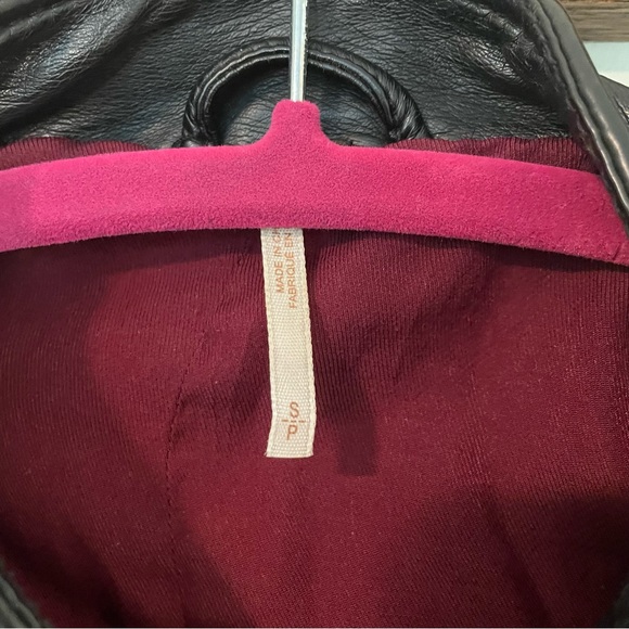 Free People Twisted Vegan Military Jacket Faux Leather. Small. - Picture 7 of 7